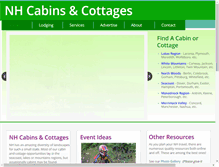 Tablet Screenshot of nhcabinsandcottages.com